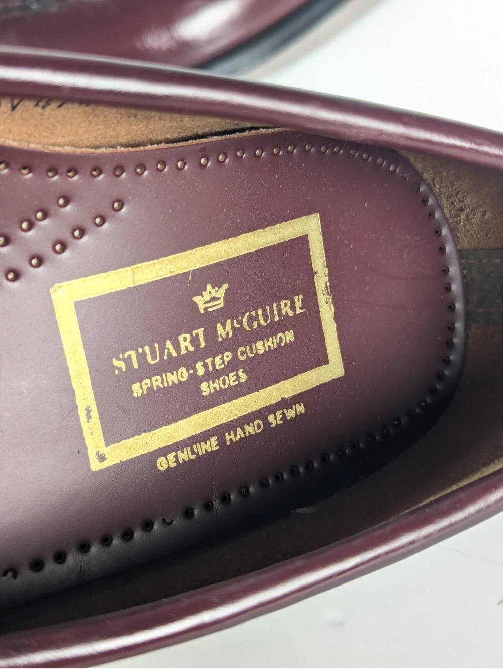 Mens 11EE Penny Loafer STUART McGUIRE Burgundy NWOB Leather Classic Dress Shoe